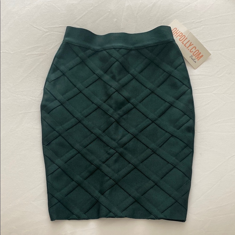 NWT Oh Polly Emerald Green Skirt XS